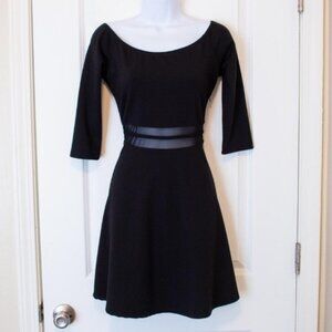 NWT Lulus Fit & Flare Mesh Peekaboo Waist Dress Size XS